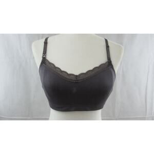 Arabella Women's Modal Trim Maternity Bralette (For A-C Cups) Grey Small